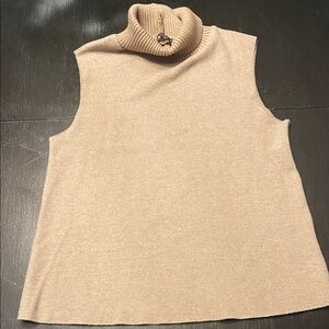 Zara Textured Knit Sweater in Soft Tan